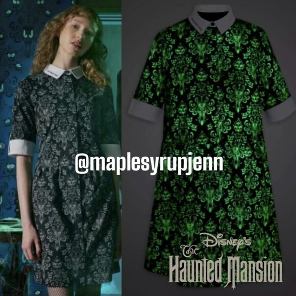 DISNEY Haunted Mansion Black Glow in The Dark Dress - Halloween 2XL - NWT - Picture 1 of 8